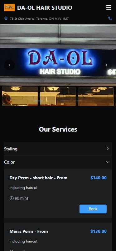 Example Booking Page